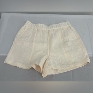 Madewell Cream Lightweight Gauze Shorts